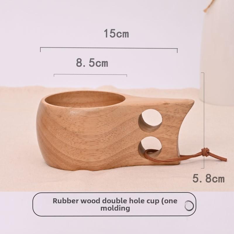 Creative Milk Cup Outdoor Wooden Cup Wooden Finnish Cup Portable Universal Cup