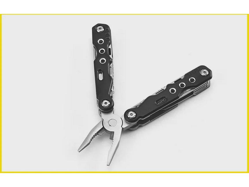 Stainless Steel Multi-Function Folding Pliers with Knife - Outdoor Portable Self-Defense Tool