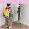 Fun And Colorful Dual Tone Canvas Backpack For Children With Comfortable Padding