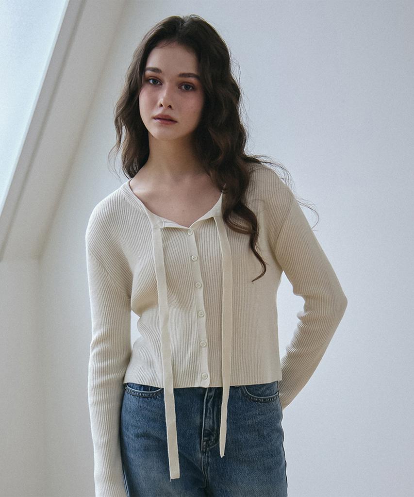 Vem.Ver [2-Pack] Ribbon Tie Knit Cardigan_3 Colors