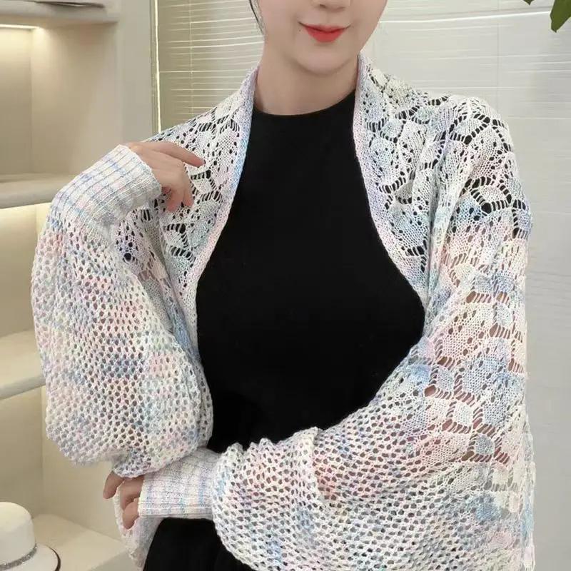 Versatile Knit Hollow Out Breathable High Quality One Layer Ramadan Muslim Women Islamic Diamond Shape Prayer Hijab Capes