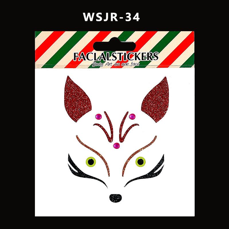 Custom Festival Party Glitter Face Stickers for Christmas & Halloween Makeup