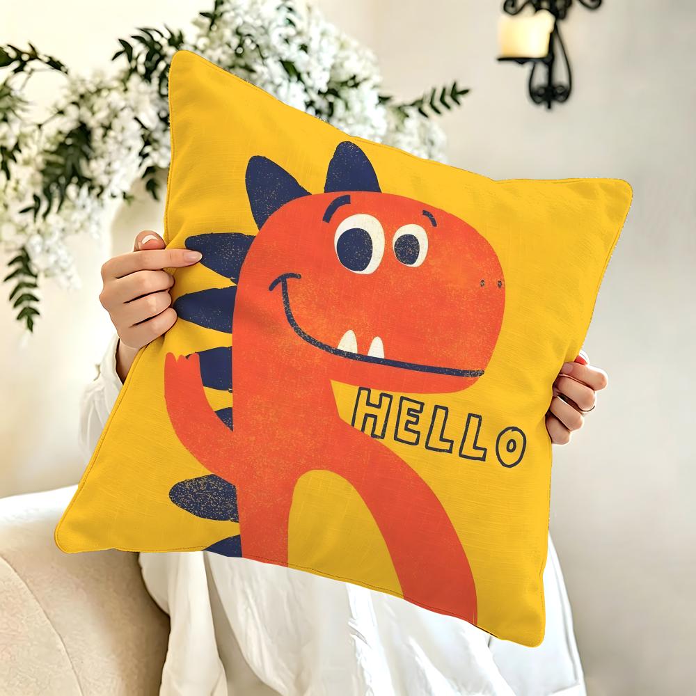 Cartoon CCartoon DDinosaur CCute Cushion Cover  Cushion Cover Pillowcase Upholstery Sofa Throw Pillow Home Decor hot