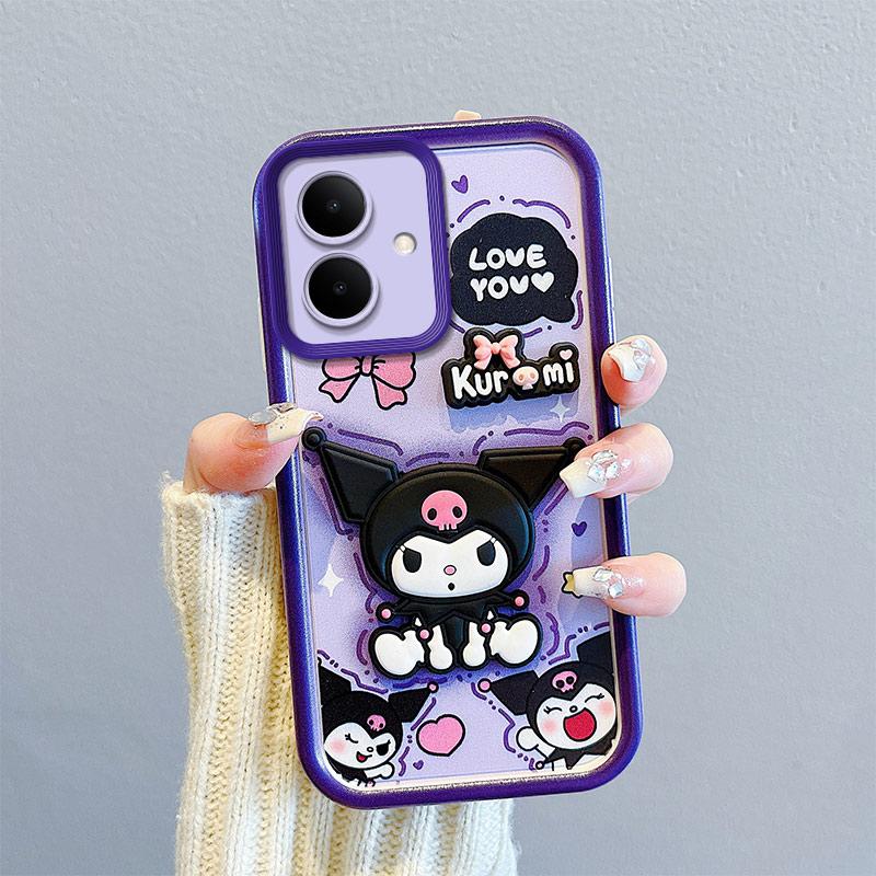 KEYSION Shockproof Case for TECNO Spark Go 2 with Lanyard Soft Silicone Cute 3D Cartoon Doll Phone Back Cover for Tecno Pop 10