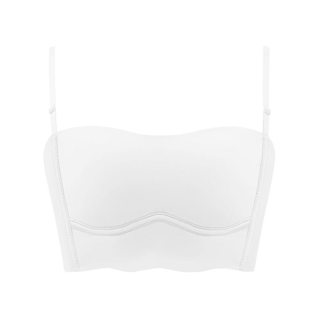 Traceless underwear women's thin tube top vest gathers, supports large breasts and shows small, no steel ring sling sports bra cover
