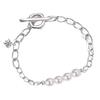 S925 Sølv Glassperler 30 Punkter Moissanitt OT Armbånd for Kvinner Europeisk og Amerikansk Mote Temperamentsarmbånd Sølvsmykker