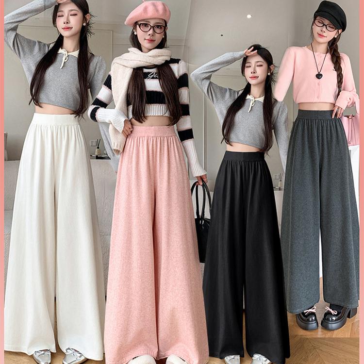 Soft and Cozy Wide Leg Pants, Perfect for Lazy Autumn and Winter Days