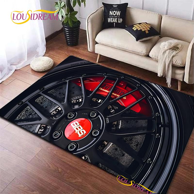 BBS Racer 3D Printed Carpet Children Play Carpet Living Room Bedroom Non-slip Carpet Photography Props Birthday Gift Alfombra
