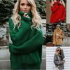 Morbido e Lussuoso Maglione Invernale da Donna con Collo Alto a Maglia Grossa per un Comfort Accogliente