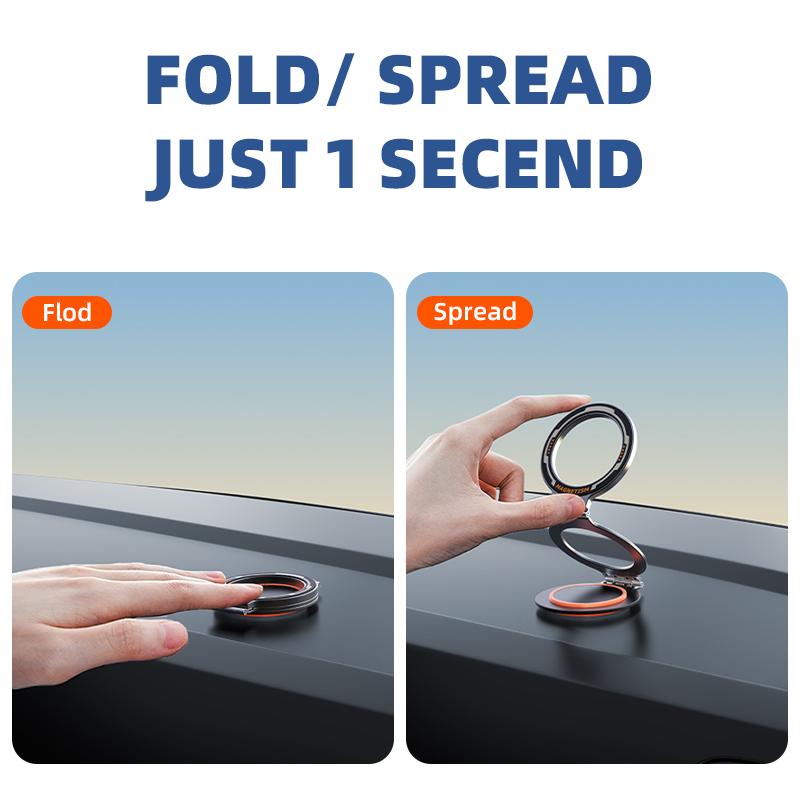 1pc Car Portable Magnetic Phone Holder Travel Essentials 360° Rotation Hands-Free Airplane Phone Mount Seat Phone Stand Durable