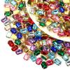 30pcs Colorful Sew On Rhinestones 4-Holes Golden Claw Set Acrylic Square Rhinestones For DIY Garment Clothes Jewelry Decoration