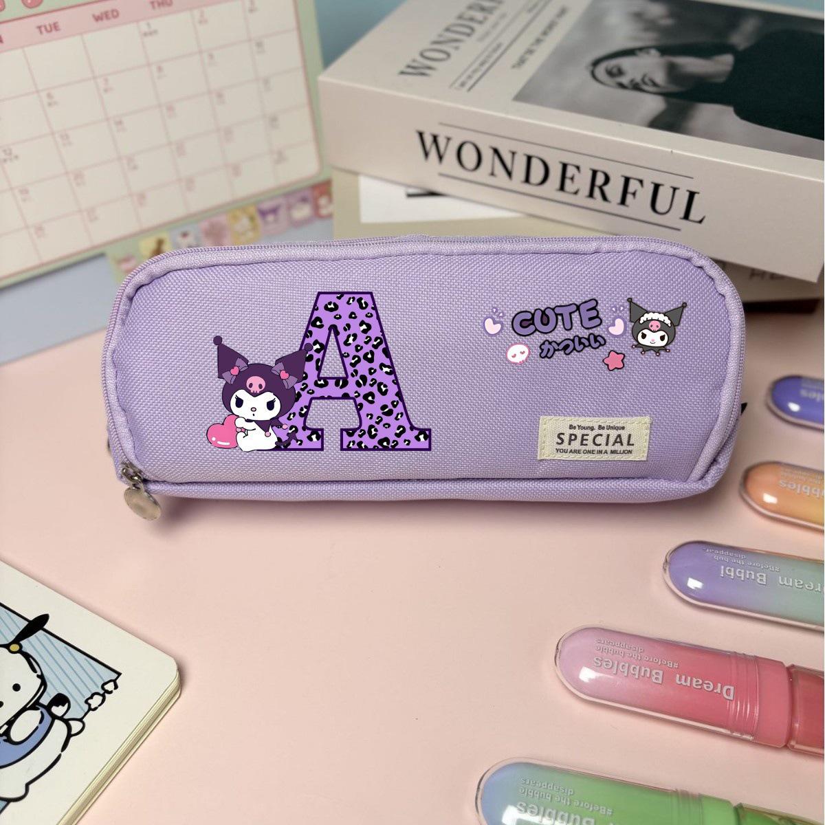 

Kuromi Multifunctional Pencil Case - Korean Style for Students, Three-Layer Oxford Cloth Stationery Box 23.5 x 5.5 x 9.5 cm