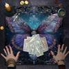 Divinations Tablecloth Butterfly Flower Astrology Tarots Card Tablecloth Altars Cloth Divinations Board Game Accessory