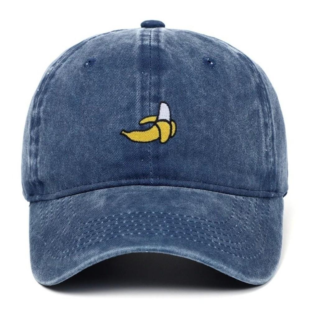Casual Duck Tongue Hat Banana Embroidered Sun Protection Hat Fashion Baseball Hat  Outdoor