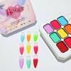Nuovo Gel Pat Pat: Nove Griglie Nail Art Colore Solido Pittura Blush 2024 - Sfumato Saturo Gradiente, Non Richiede Lavaggio