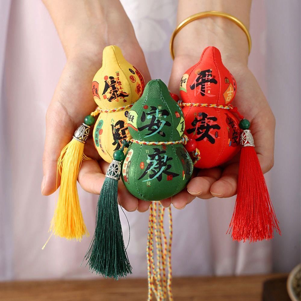 3D Gourd Fragrant Bag Traditional Color Printing Blessing Fragrant Bag Chinese Style Lanyard Chinese Sachet Car Hanging