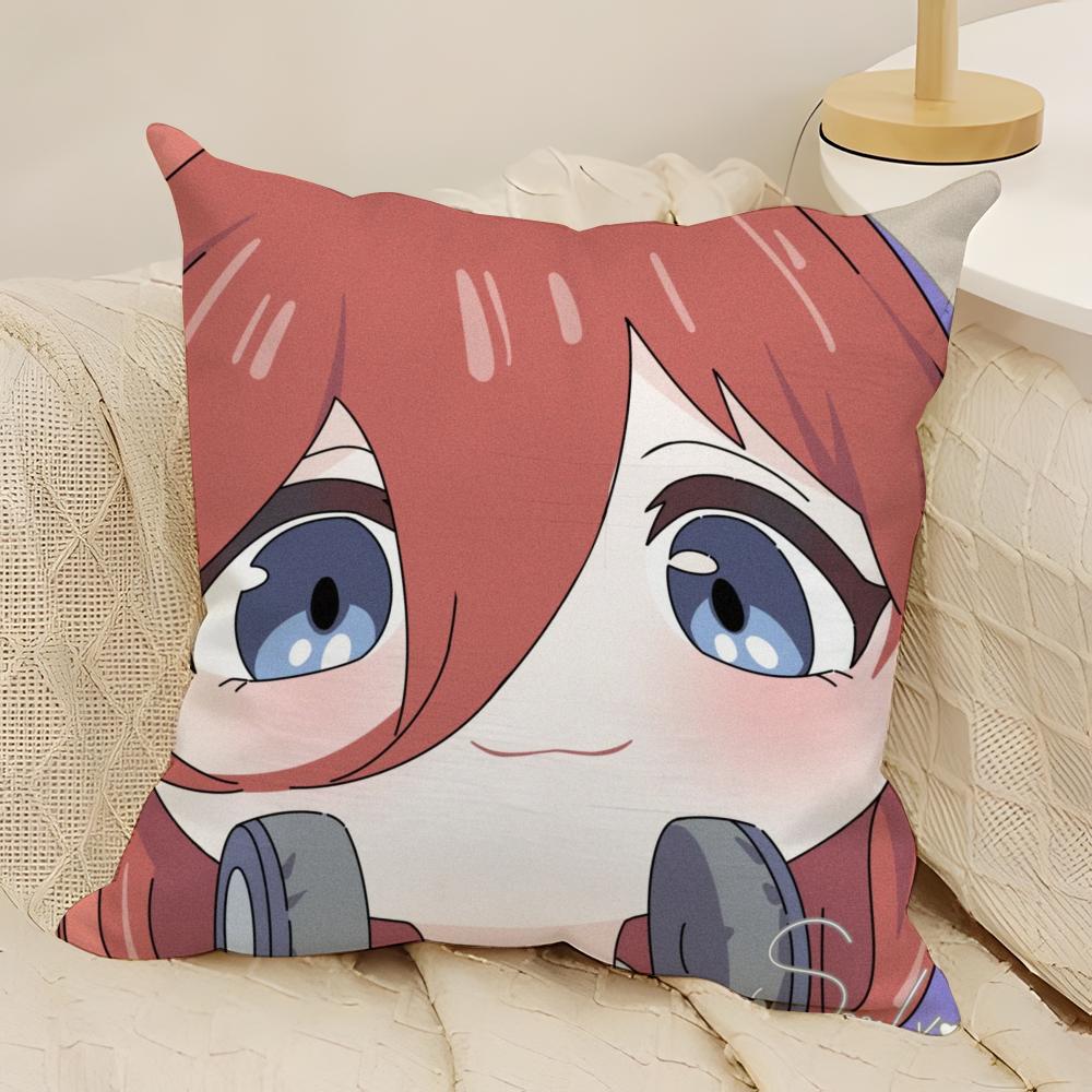 The Quintessential Quintuplets Pillow Case Natural Linen Double-Sided Printing Sofa Home Decor Cushion Cover