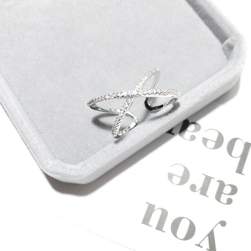 Schicker offener, verstellbarer Ring aus 925er Sterlingsilber für Damen, zarter minimalistischer Stil, ideal für jeden Anlass