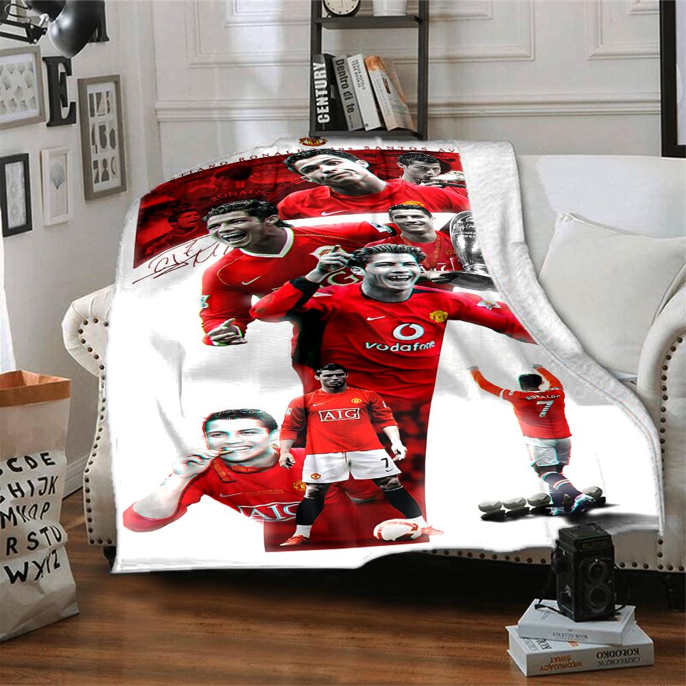Football Celebration Moment printed flannel breathable and warm blanket, a stylish home gift, suitable for home, office and bedspread use. 0713a6