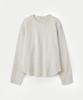 Umamung Pure Cotton Waffle Cropped Pullover_Macadamia