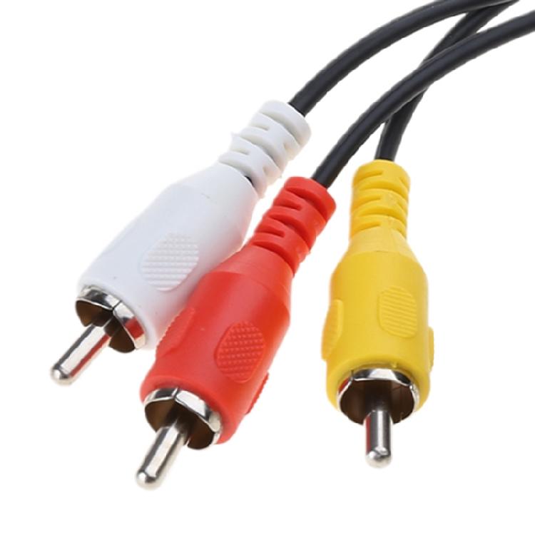 Flexible 6 Feet S Video 4Pin And 3.5mm TRS Stereo Sound Male To 3RCA Male Composite Adapter Cable For Desktop TV