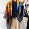 180x90cm Money Tree Printed Scarf Women's New Style Emulated Silk Thin Scarfs Fashion Versatile Headscarf Scarf Shawl