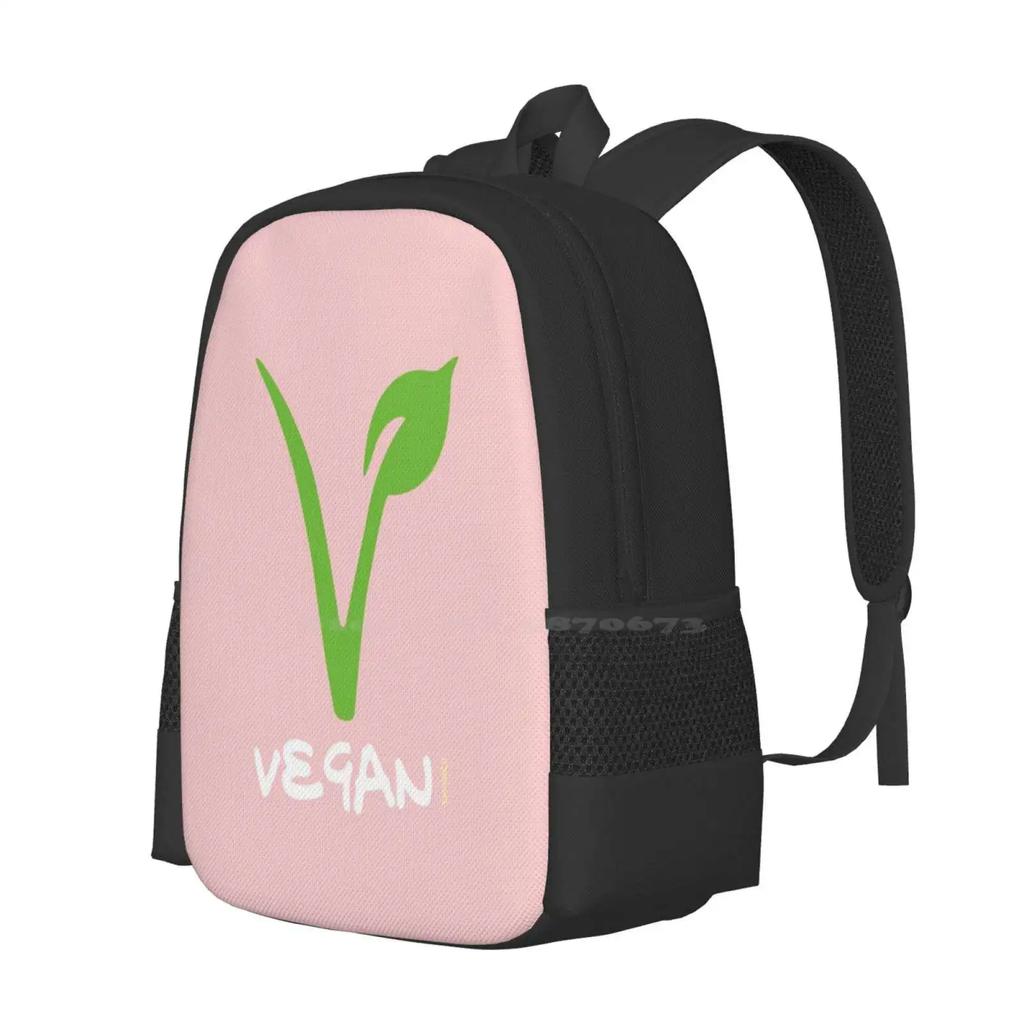 Vegan Logo Fashion Pattern Design Travel Laptop School Backpack Bag Vegano Govegan Veggie Case Mobile