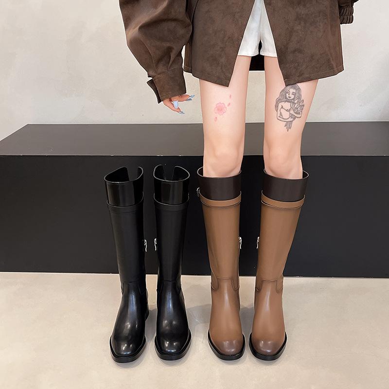 Ma Sichun's same women's boots 2025 winter new versatile thin knight boots thin boots long boots children