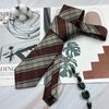 8Cm Striped Tie Men'S Formal Business Groom Wedding Burgundy Contrasting Blue And White Strips Men'S And Women'S Hand-Tied Shirts And Ties
