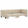 VidaXL Daybed with Trundle Bed Cream 80x200 Cm Fabric 3196577