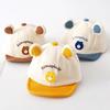 Summer Cute Baby Hat With Ears Cartoon Bear Toddler Girls Boys Baseball Cap Summer Casual Adjustable Kids Short Brimmed Caps