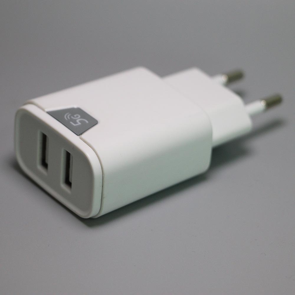 Brazilian European Standard Dual U Charging Head 5V2A Mobile Phone Charger LED Light