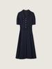 ROEM Short Sleeve Flare Long Dress Rmowg24S12
