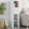 VidaXL Highboard White 30x42.5x124 Cm Engineered Wood, Sideboard, Cupboard, Side Cabinet, Cabinet, Storage Cabinet, 846152
