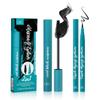 Kit mascara eyeliner QIC scatola verde, mascara waterproof e anti-macchia, base per ciglia lunghe
