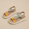 Women's Sports Sandals, Beach Shoes, Daily Casual Outdoor Thick Soled Soft Sole Solid Color Velcro Buckle Women's Shoes