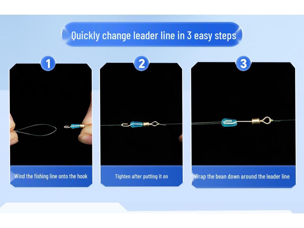Silicone Quick-Change Leader Clip with O-Ring & Strong Pull Pin for Fishing
