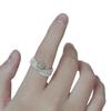 Sterling Silver Braided Line Hotan Jade Ring Female Minority Design National Style Ring
