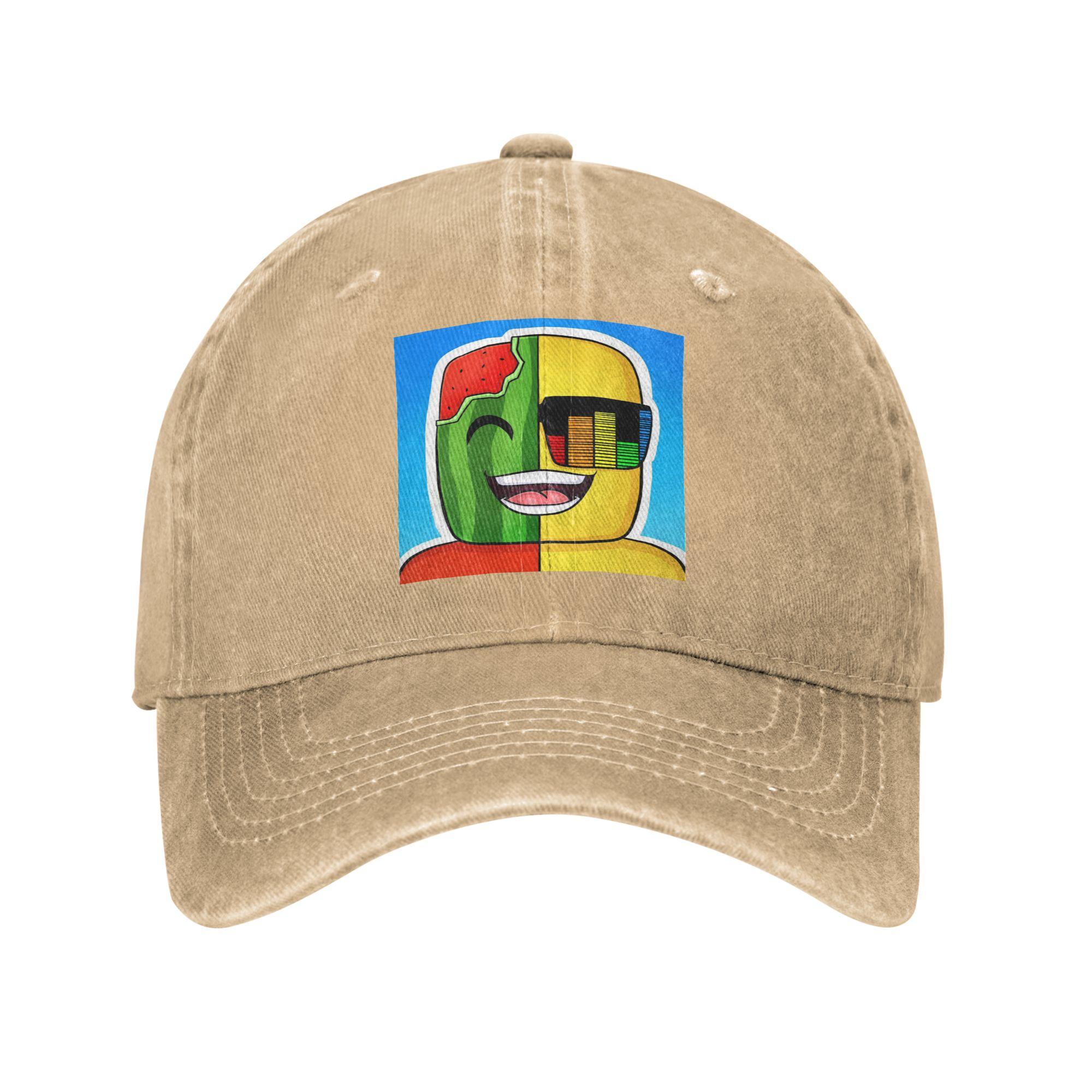 

Sunny And Melon Denim Fabric Cap Casual Baseball Caps Adjustable Hat Summer Unisex Baseball Hats One Size