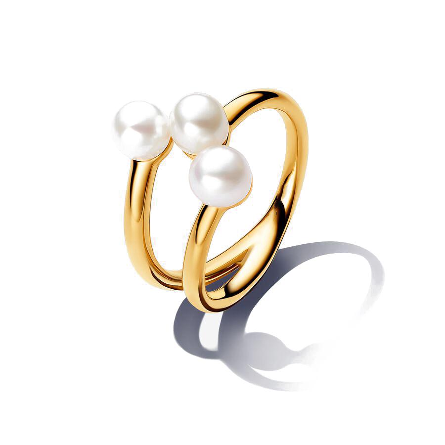 925 Silver kitty Pearl Playing Cards Size 6 7 8 Flower Ring Rings Fashion Fine Trinkets Jewelry For Women