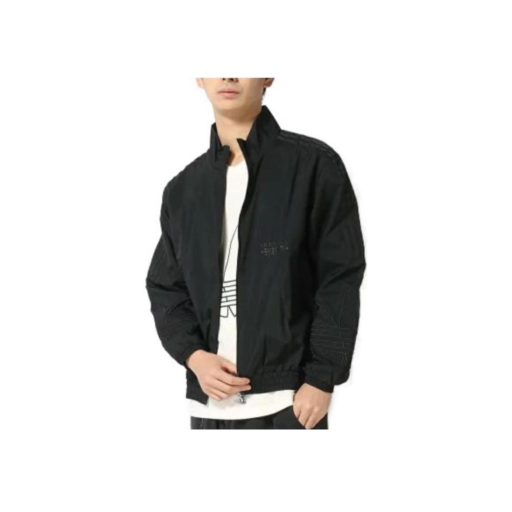 Adidas Originals Zip-Up Jacket With Logo Print Men Tops Black H13454