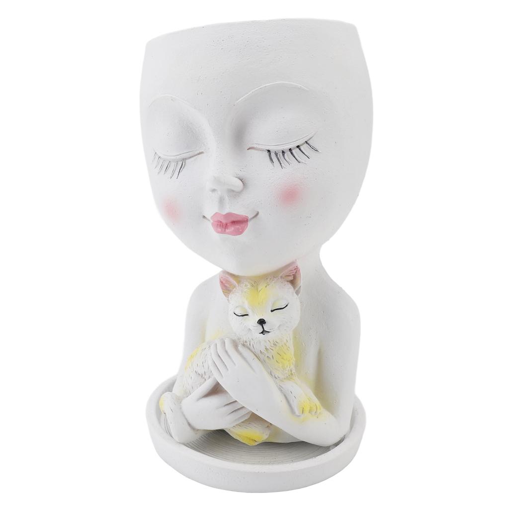 Gesicht Blumentopf Verblassender Harz Kopf Pflanzgefäß DIY Dekorativ Entzückender Sukkulenten Blumentopf Mit