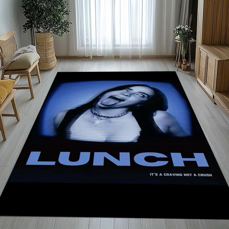 Alfombra de Área Antideslizante de Moda Billie Eilish Cantante Sala de Estar Alfombra Suave para Dormitorio Sala de Juegos para Niños Sofá, Felpudo Decoración del Hogar Regalo