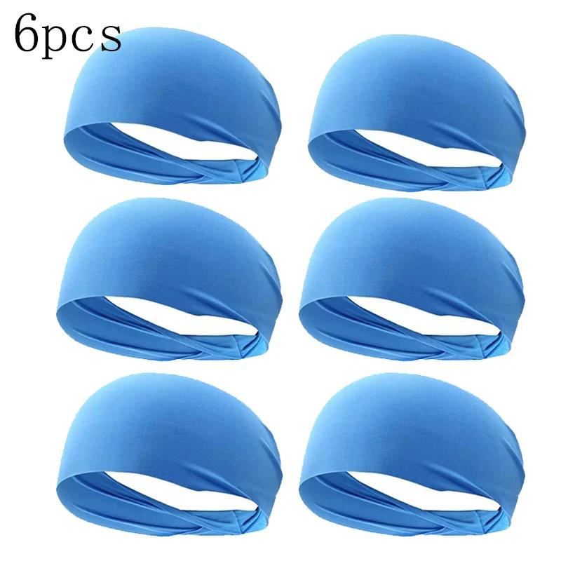 1-8PC sweatband for men women elastic sport hairbands head band yoga headbands headwear headwrap sports workout hair accessories