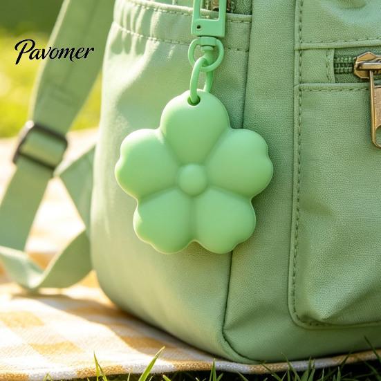 Lip Balm Holder Keychain Silicone Flower Lipstick Keychain, Portable Carrier for Bag Accessory Backpack Handbag, Travel Gloss Women