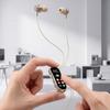 LED Screen Lavalier Bluetooth Earphones Card Insertion Wireless Headphones  HD Calling