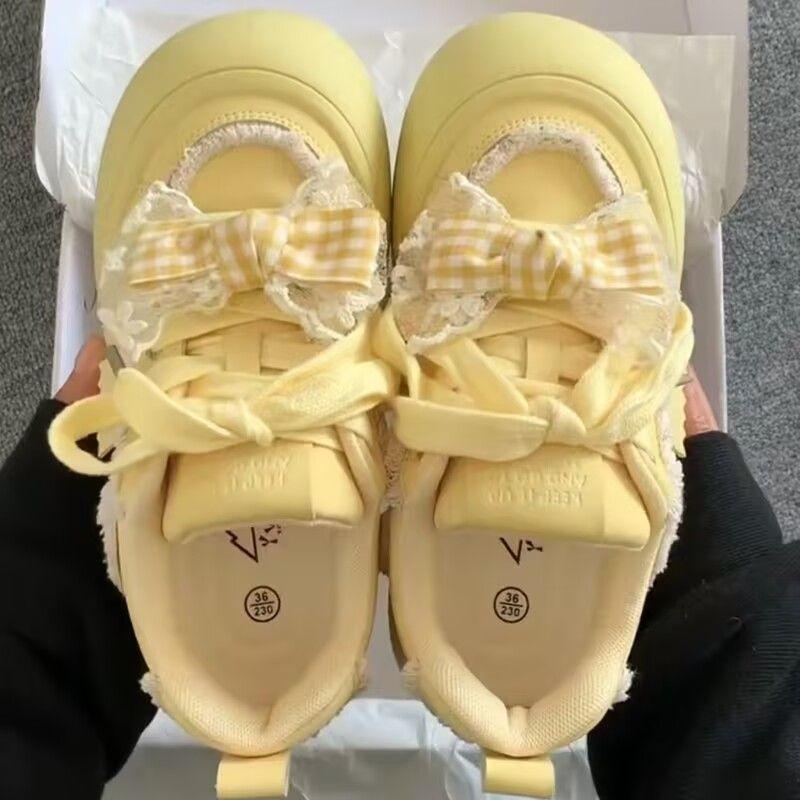 Campus style Korean board shoes women's summer new niche non-collision versatile platform bread shoes