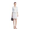 Formal Pleated V-Neck Slim Dress for Beauty Salon Receptionist