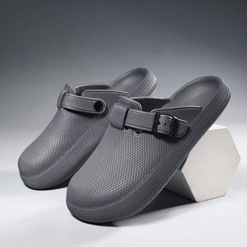 Papuci de casă pentru bărbați EVA Slip On Pantofi casual de mers pentru bărbați Casual Baotou Jumătate papuc Confortabil Moale Sandale de casă