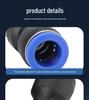 PU Quick-Connect Pneumatic Air Hose Coupler (Sizes: 4-16mm) - Plastic Straight-Through Connector